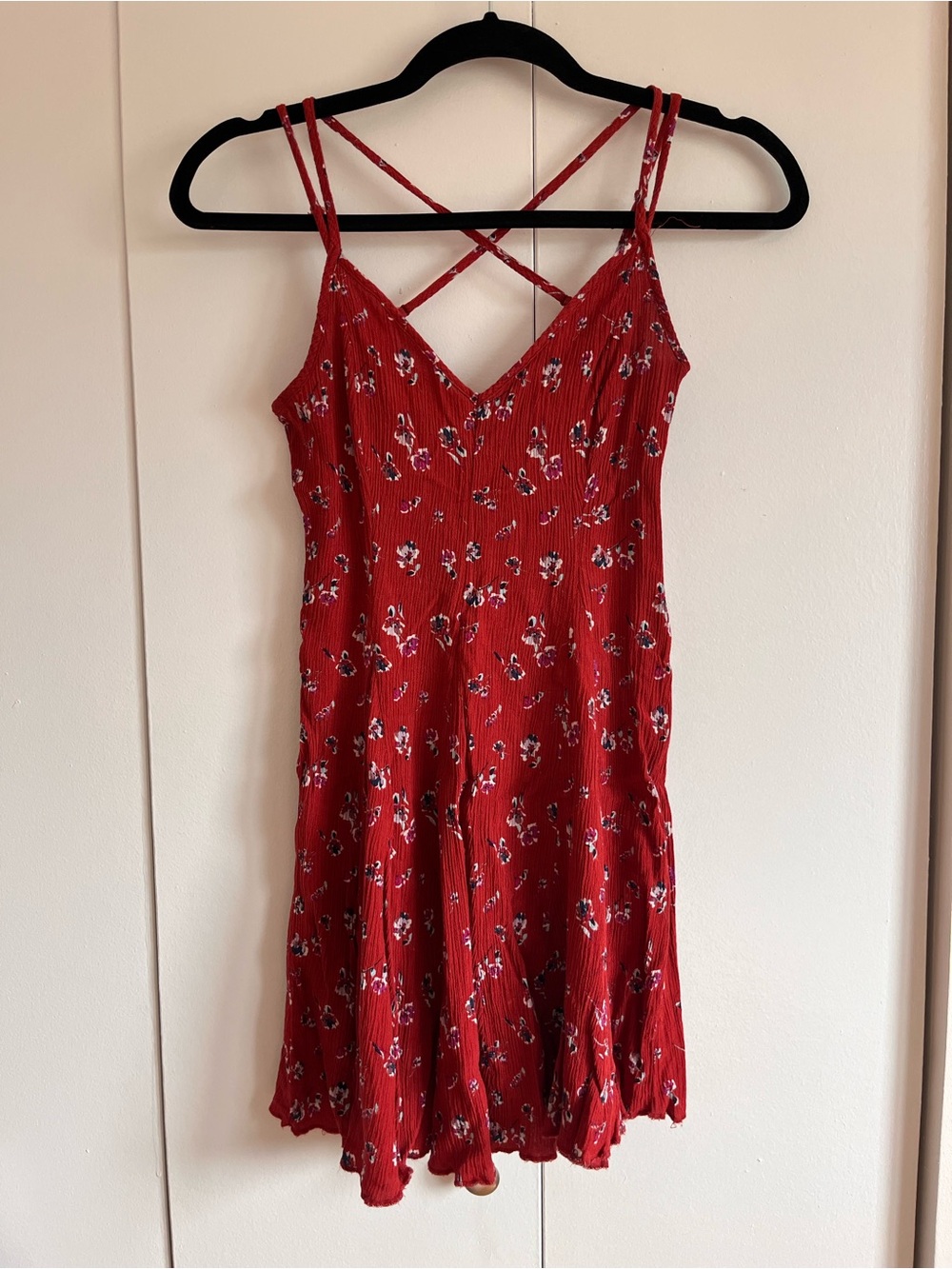 American Eagle fit and flare floral mini dress